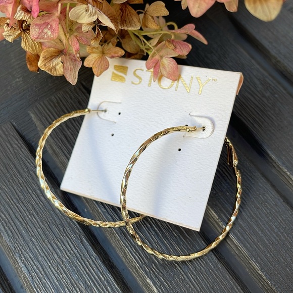 Gold Hoop Earrings - Picture 3 of 15